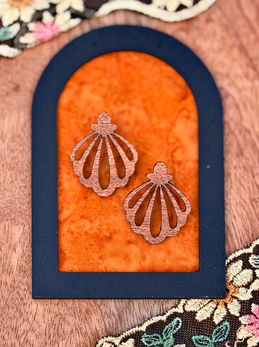 The Scalloped Shell- Handcrafted Earring