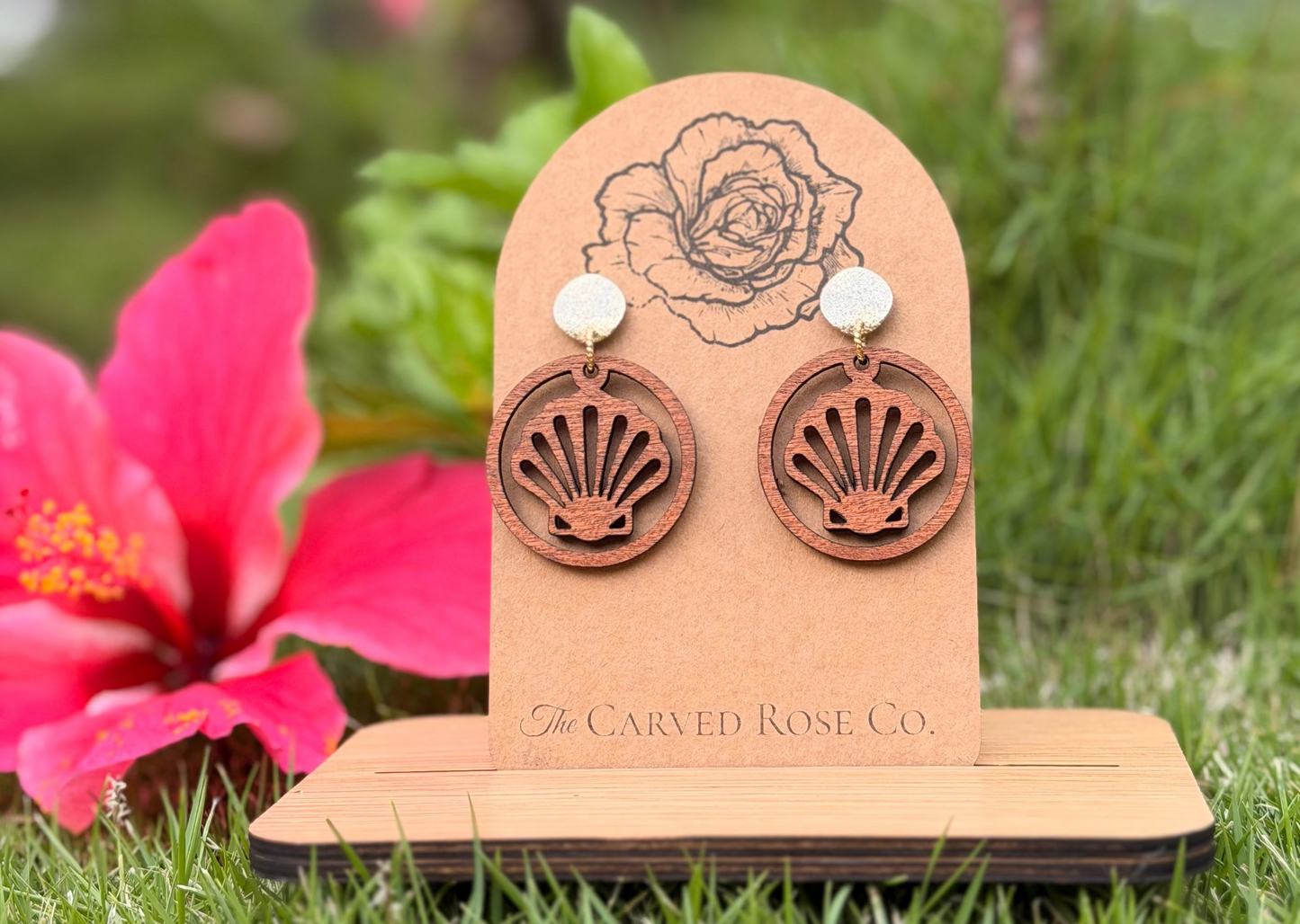 The Gathered Shell- Handcrafted Earring