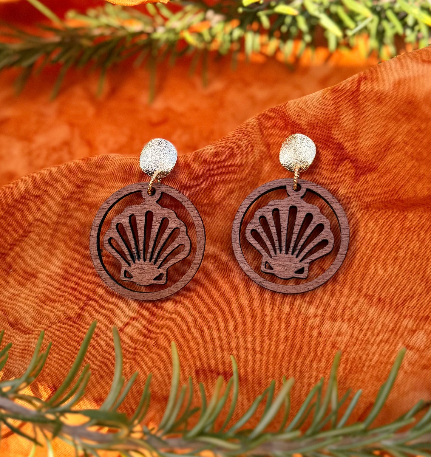 The Gathered Shell- Handcrafted Earring