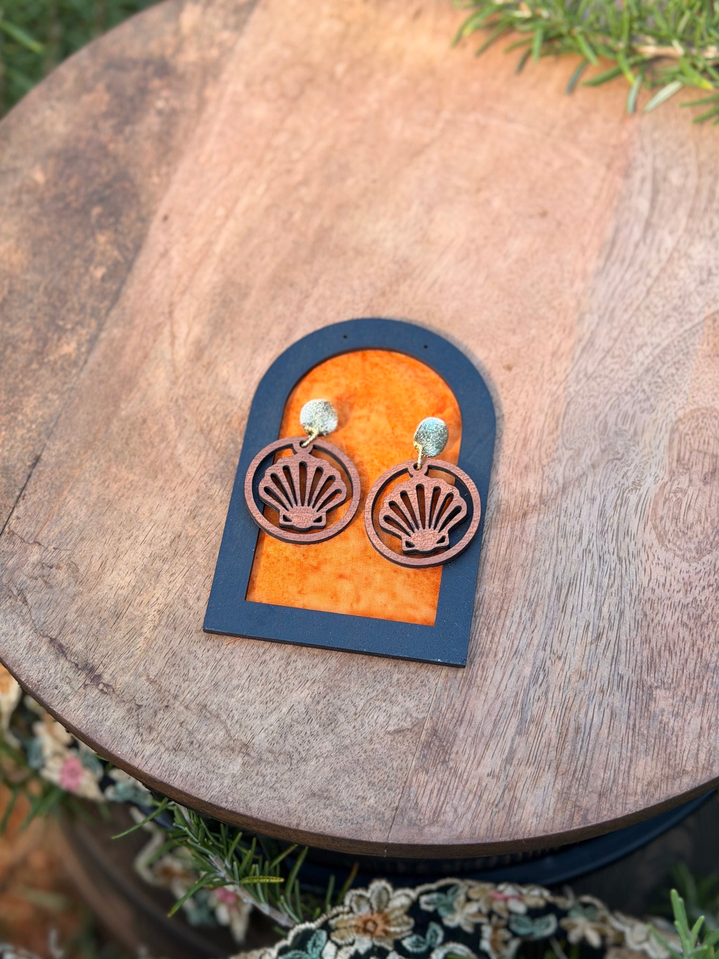 The Gathered Shell- Handcrafted Earring