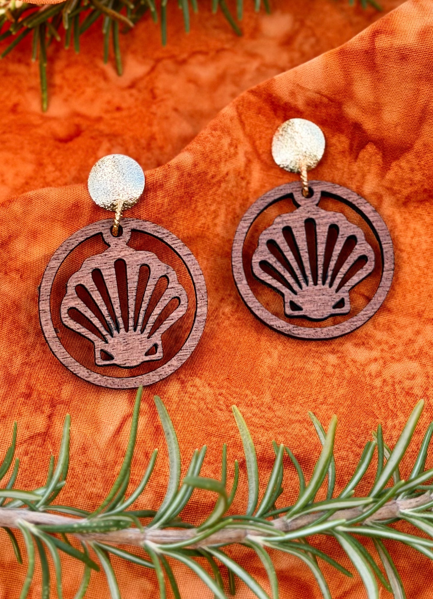 The Gathered Shell- Handcrafted Earring
