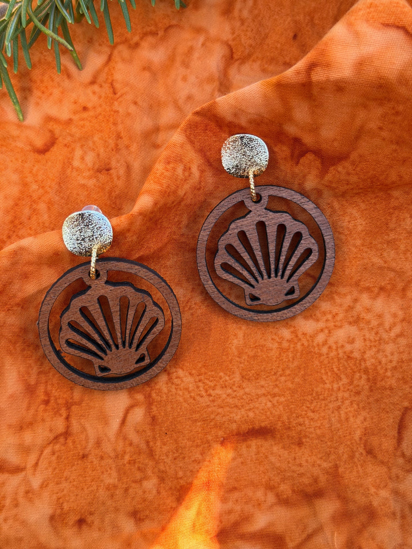 The Gathered Shell- Handcrafted Earring