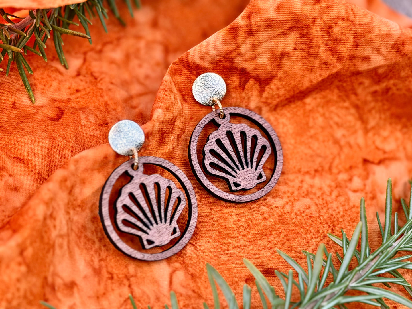 The Gathered Shell- Handcrafted Earring