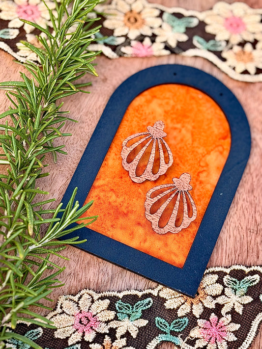 The Scalloped Shell- Handcrafted Earring