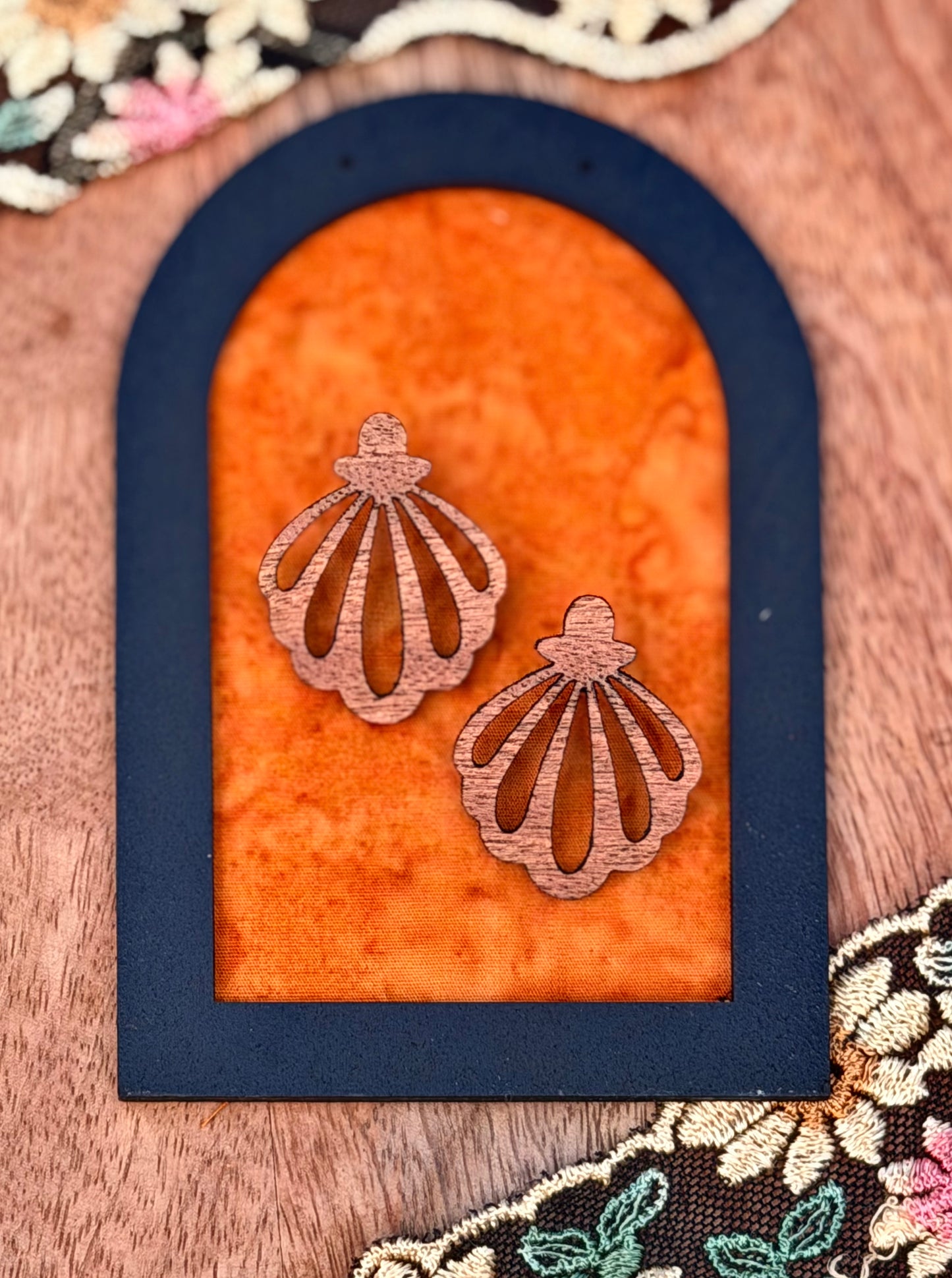 The Scalloped Shell- Handcrafted Earring
