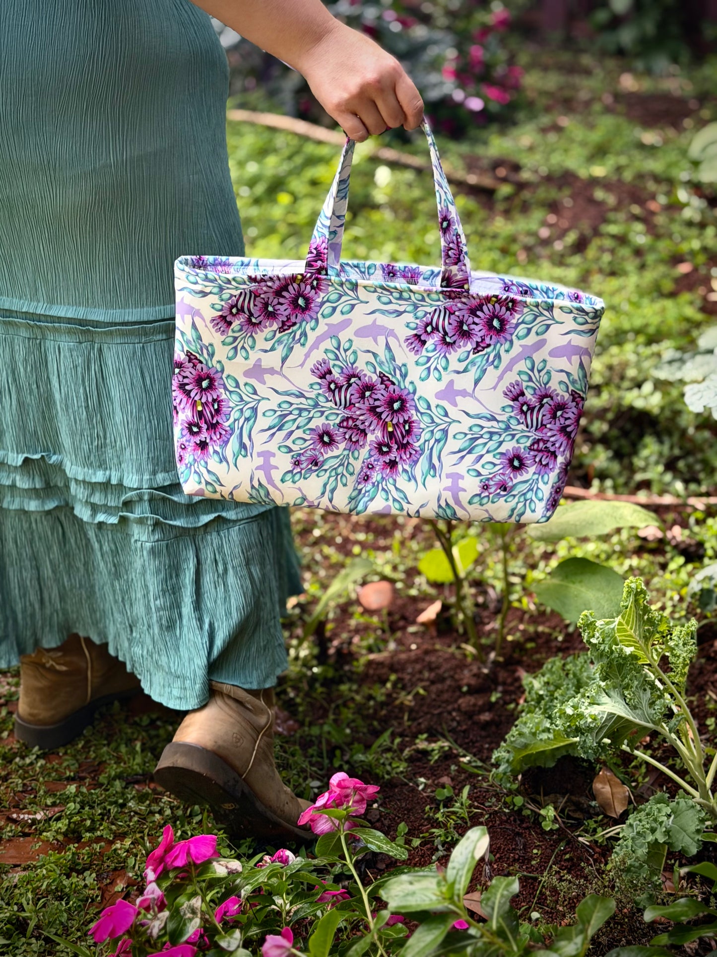 The Gathering Tote- Handcrafted Bag