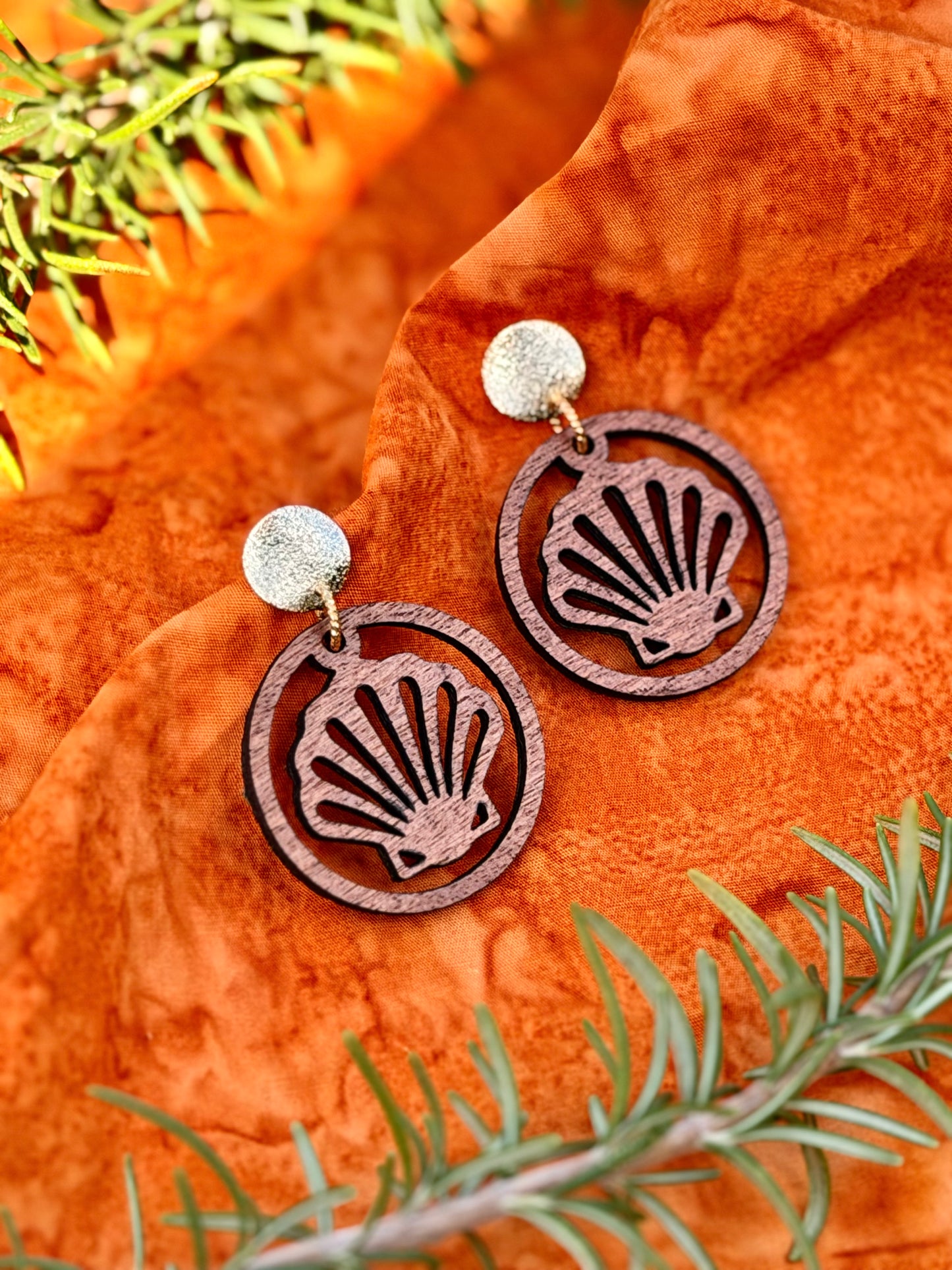 The Gathered Shell- Handcrafted Earring