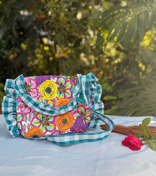 The Rosette Crossbody- Handcrafted Bag