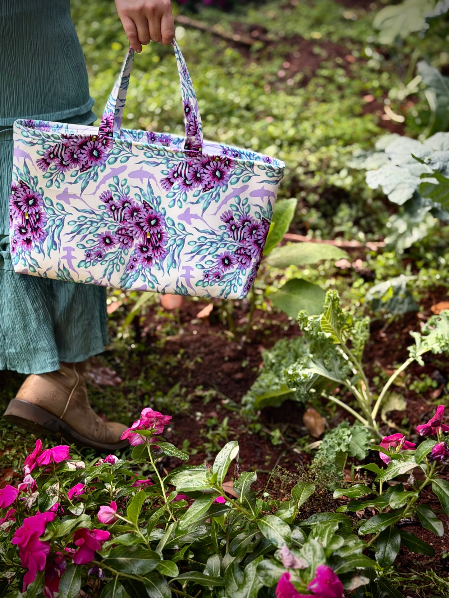 The Gathering Tote- Handcrafted Bag