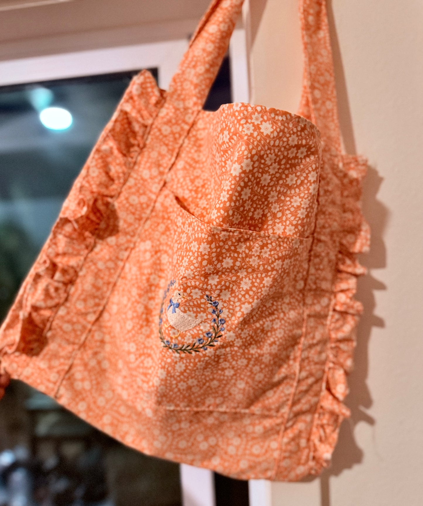 The Ruffled Cottage Tote - Handcrafted Bag